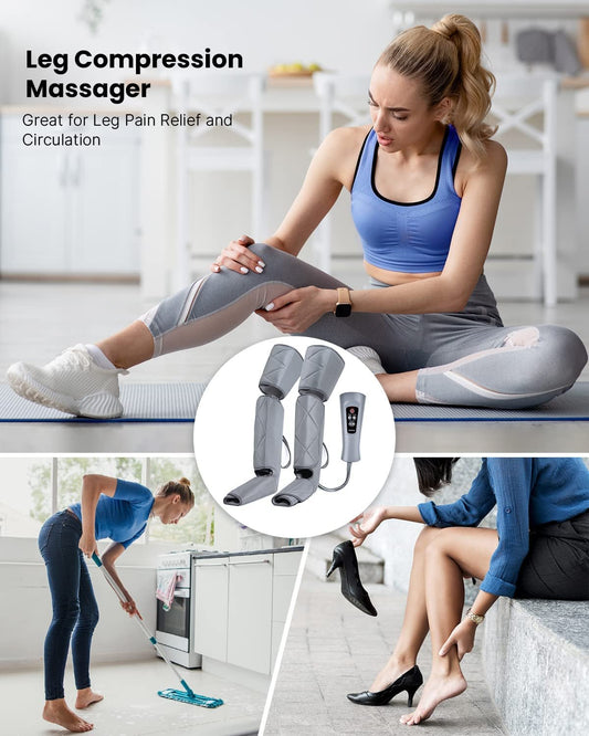 Aparat de masaj picioare Renpho ALM070H, 6 moduri, 3 intensitati, Incalzire, circulatie si ameliorarea durerii, compresie aer, relaxarea musculara