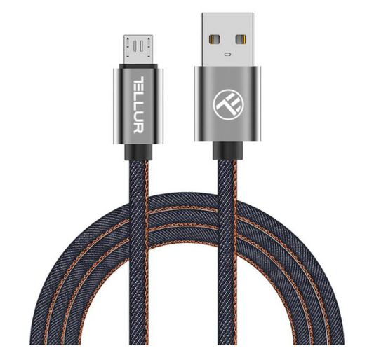 Cablu Micro-USB Denim 1m albastru