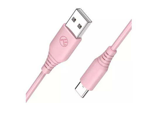 Cablu silicon USB to Type-C 3A 1m roz