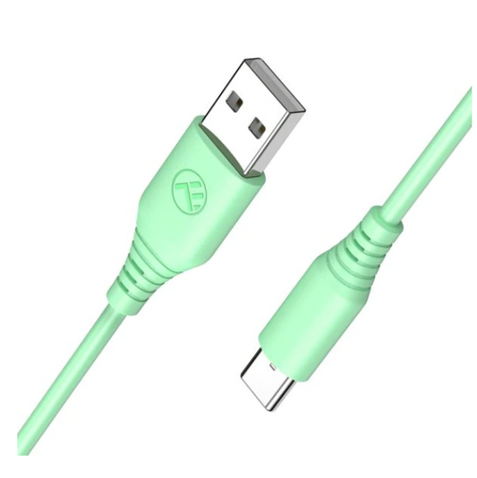 Cablu silicon USB to Type-C 3A 1m verde
