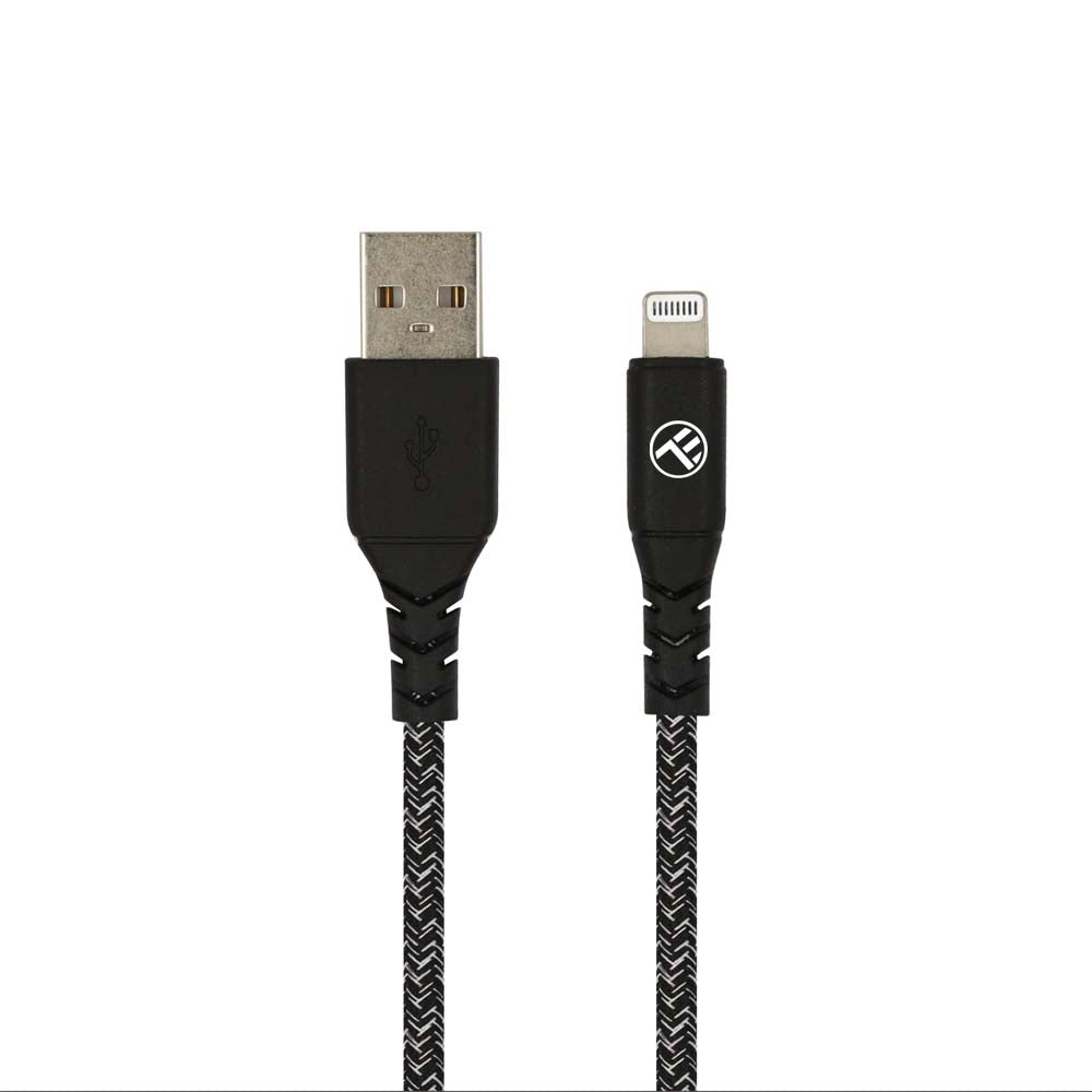 Cablu Tellur ECO USB la MFI Lightning 2..4 1m nailon negru.