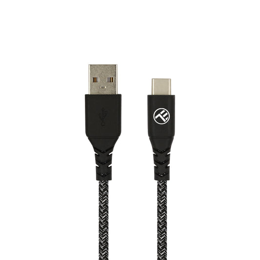 Cablu Tellur ECO USB la Type-C 3A 1m nailon negru