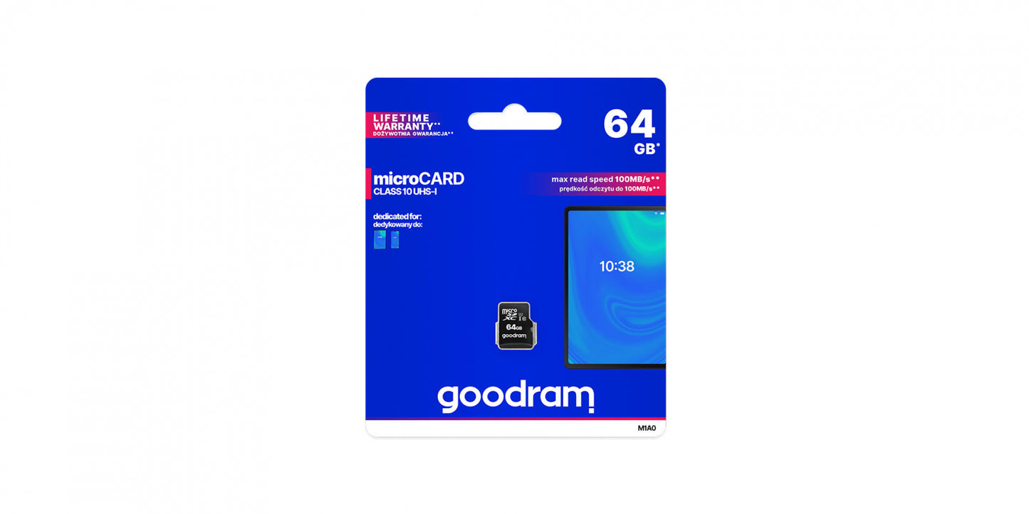 Card de memorie microSD Goodram 16GBUHS Icls 10 + adaptor M1AA-0160R12