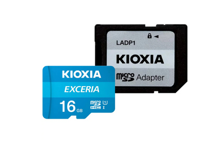 Card de memorie microSD Kioxia Exceria (M203) 16GBUHS I U1+ adaptor LMEX1L016GG2
