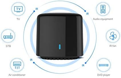 Telecomanda universala inteligenta BroadLink RM4C Mini, IR, Wi-Fi, compatibil Amazon Alexa si Google Home, pentru aer conditionat, televizor, sistem audio
