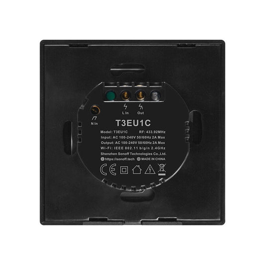VeritoIntrerupatoareIntrerupator Smart  cu Touch WiFi + RF 433 Sonoff T3 EU TX, 1 canal