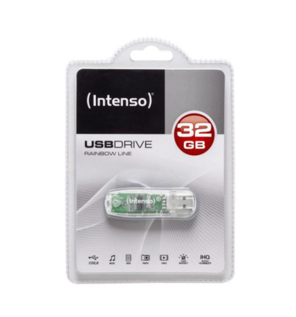 Memorie USB 2.0 Intenso 32 GB Rainbow Line transparent