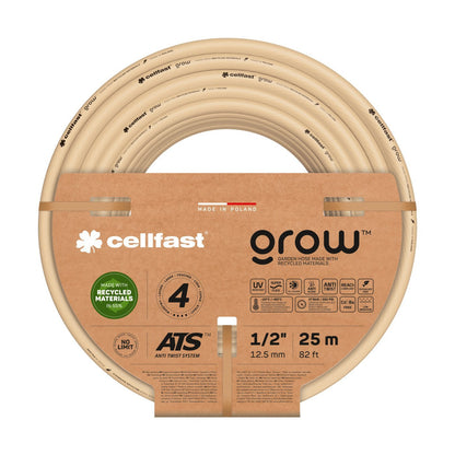 Set furtun pentru gradina Cellfast GROW 1 2   20m, protectie UV, antirasucire, pistol stropire, conectori, materiale reciclate