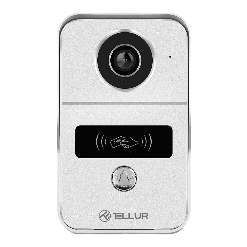 Video interfon WiFi Tellur Smart 1080P Functie deschidere Sonerie de interior Gri